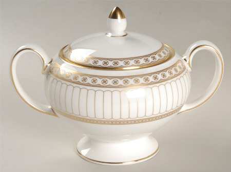 Colonnade Gold Leigh Shape Sugar Bowl & Lid