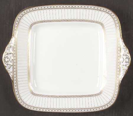 Colonnade Gold Square Handled Cake Plate