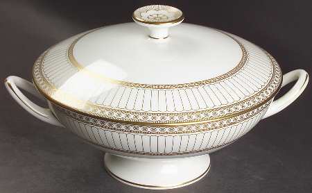 Colonnade Gold Round Covered Vegetable