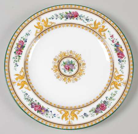 Columbia White (Yellow Border Accent) Salad Plate