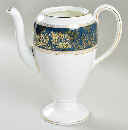Columbia Blue & Gold Coffee Pot No Lid