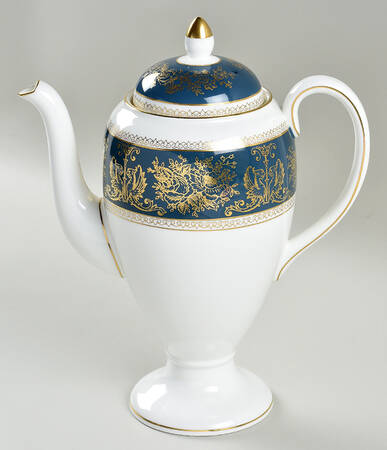 Columbia Blue & Gold Coffee Pot & Lid