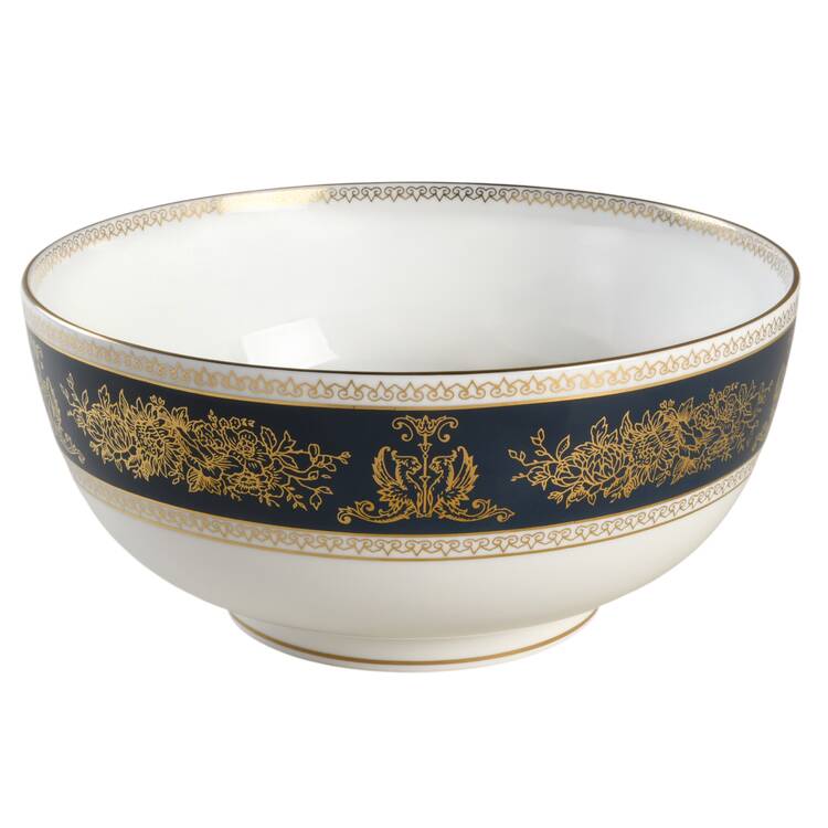 Columbia Blue & Gold 8" Salad Serving Bowl