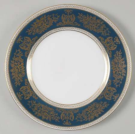 Columbia Blue & Gold Salad Plate