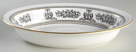Columbia Black 11" Oval Vegetable Bowl