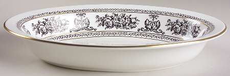 Columbia Black 10" Oval Vegetable Bowl