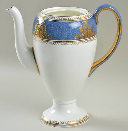 Columbia Powder Blue Rim (White Center) Coffee Pot No Lid