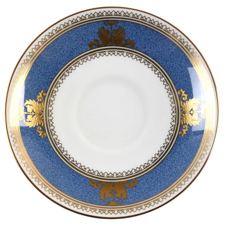 Columbia Powder Blue Rim (White Center) Saucer