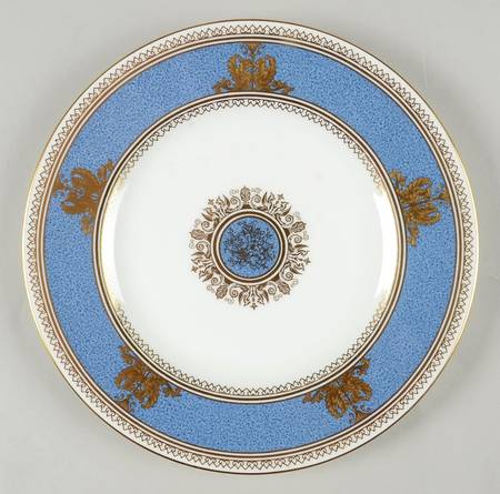 Columbia Powder Blue Rim (White Center) Salad Plate