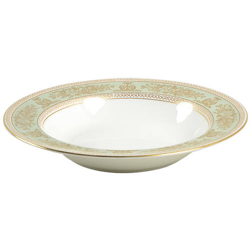 Columbia Sage Green Rim Rim Soup Bowl by Wedgwood