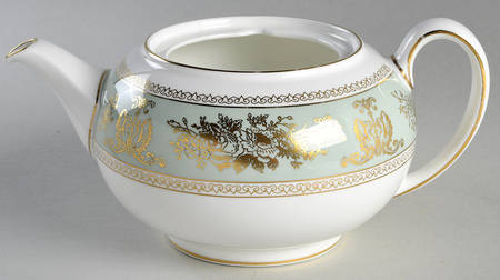 Columbia Sage Green Rim Teapot No Lid