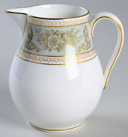 Columbia Sage Green Rim Creamer