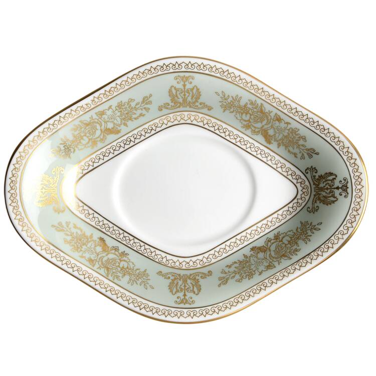 Columbia Sage Green Rim Underplate for Gravy Boat