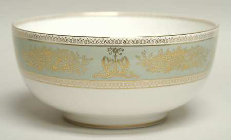 Columbia Sage Green Rim Large Fruit Bowl by Wedgwood