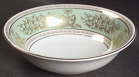 Columbia Sage Green Rim Coupe Cereal Bowl by Wedgwood
