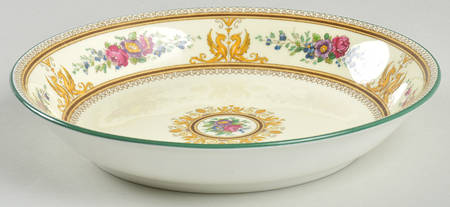 Columbia Ivory Body (Yellow Griffons) Coupe Soup Bowl
