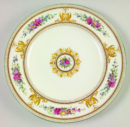 Columbia Ivory Body (Yellow Griffons) Luncheon Plate