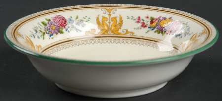 Columbia Ivory Body (Yellow Griffons) Coupe Cereal Bowl