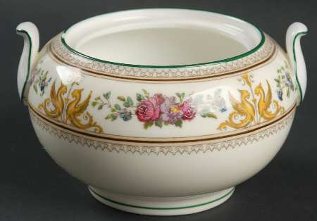 Columbia Ivory Body (Yellow Griffons) 146 Shape Sugar Bowl No Lid