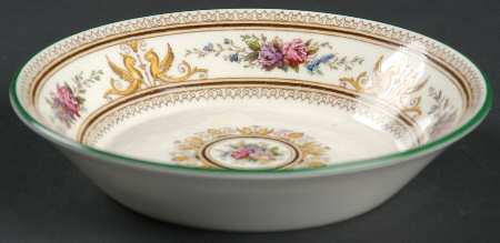 Columbia Ivory Body (Yellow Griffons) Fruit/Dessert (Sauce) Bowl