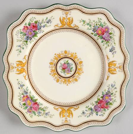 Columbia Ivory Body (Yellow Griffons) Square Salad Plate