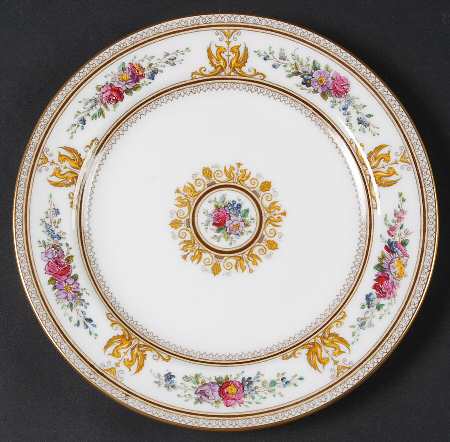 Columbia White (Gold Trim) Dessert/Pie Plate