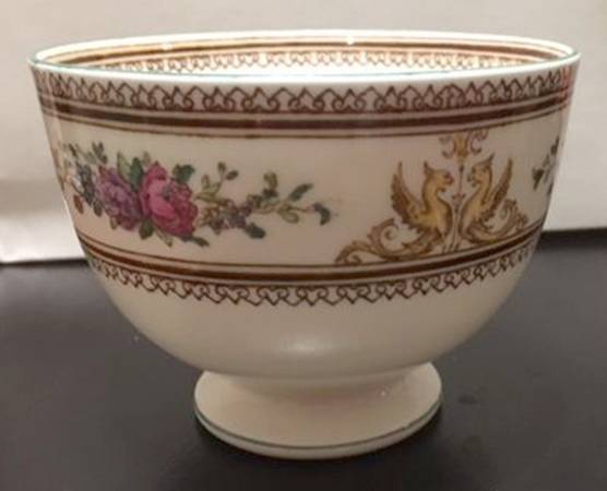 Columbia White (Gold Trim) Open Sugar Bowl