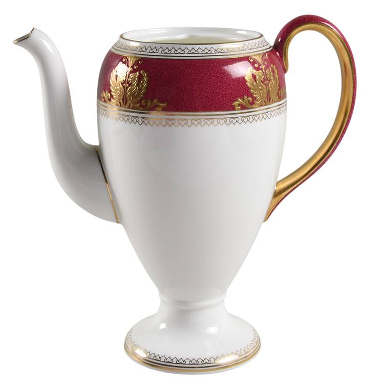 Columbia Powder Ruby (Rim and Center) Coffee Pot No Lid