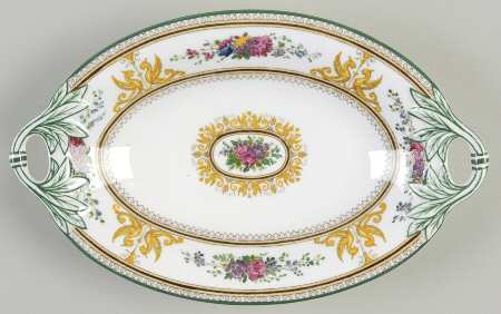 Columbia White (Center Medallion, Green Trim) Relish