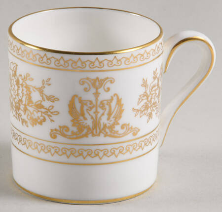 Columbia Gold (Gold Flowers, White Body) Bond Shape Demitasse Cup