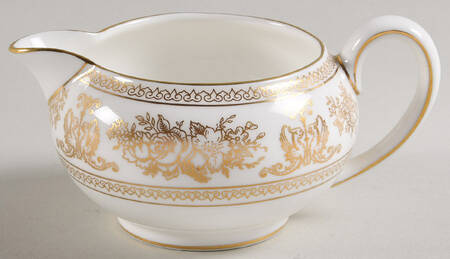 Columbia Gold (Gold Flowers, White Body) 146 Shape Creamer