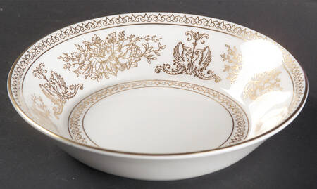Columbia Gold (Gold Flowers, White Body) Fruit/Dessert (Sauce) Bowl