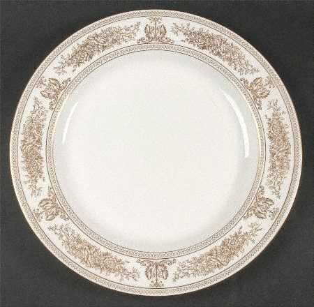 Columbia Gold (Gold Flowers, White Body) 13" Chop Plate (Round Platter)