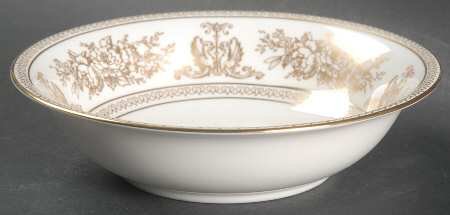 Columbia Gold (Gold Flowers, White Body) Coupe Cereal Bowl