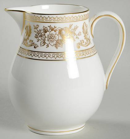 Columbia Gold (Gold Flowers, White Body) Creamer