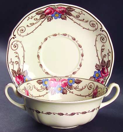 Consall Flat Cream Soup Bowl & Saucer Set