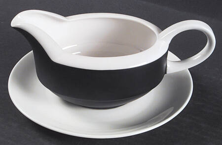 Contrast Gravy Boat & Underplate