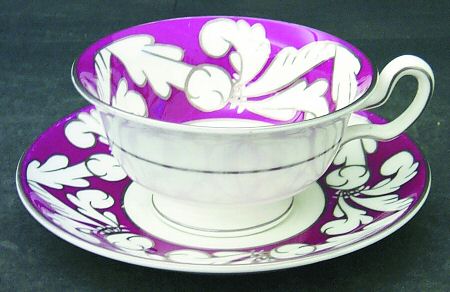 Coronation Peony Shape Footed Cup & Saucer Set by Wedgwood
