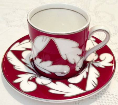 Coronation Bond Shape Demitasse Cup and Saucer Set