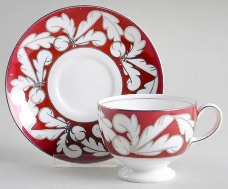 Coronation Leigh Shape Footed Cup & Saucer Set