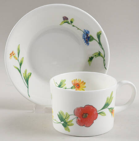 Cornflower Flat Cup & Saucer Set