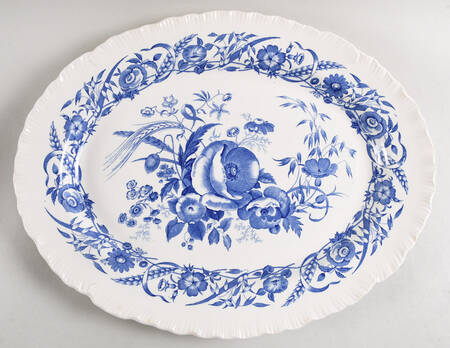 Cornflower Blue 17" Oval Serving Platter