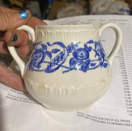 Cornflower Blue Sugar Bowl No Lid