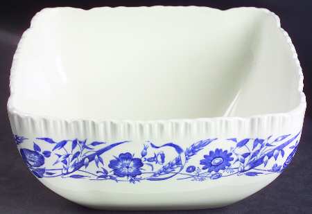 Cornflower Blue 9" Square Salad Serving Bowl