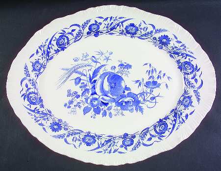 Cornflower Blue 16" Oval Serving Platter