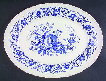Cornflower Blue 14" Oval Serving Platter