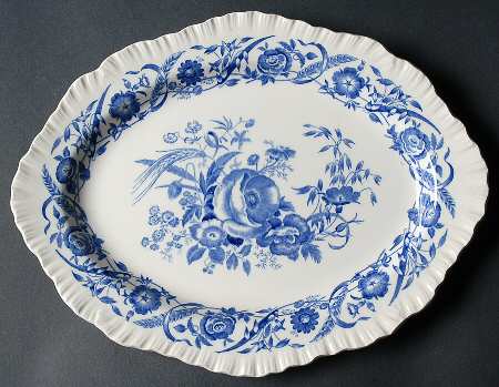 Cornflower Blue 11" Oval Serving Platter