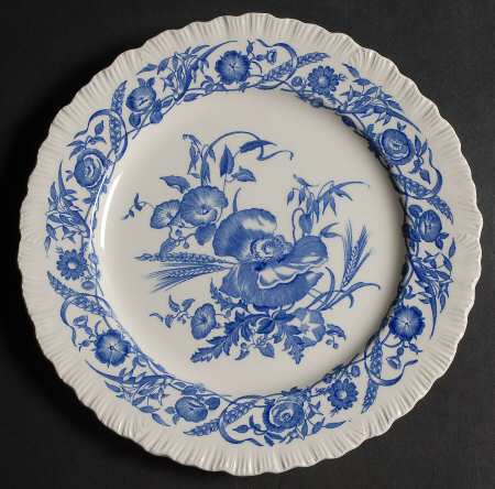 Cornflower Blue Luncheon Plate