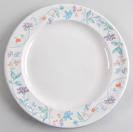 Cornflower (Blue Trim, Smooth) 12" Chop Plate (Round Platter)