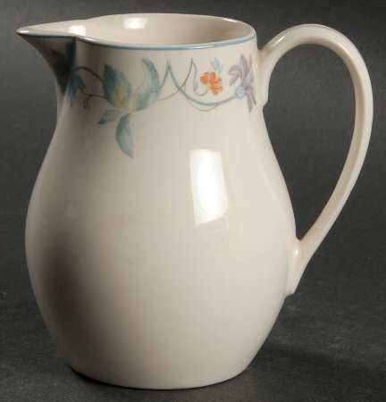 Cornflower (Blue Trim, Smooth) Small Pitcher